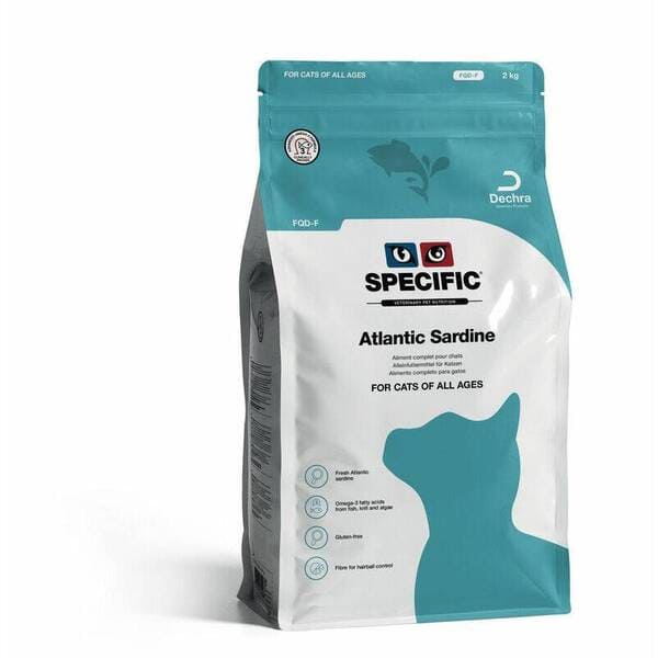 Specific FQD-F Atlantic Sardine sausā kaķu barība ar sardīnēm 2 kg